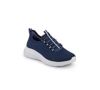 Just Step in Wide Fit Bungee Lace Trainers - Navy Size 6