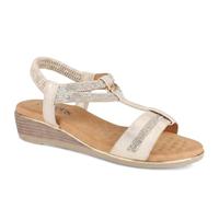 Pavers Womens Wide Fit Embellished Stretch Fit Sandals Gold Size 5