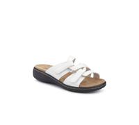 Pavers Women's Wide Fit Fully Adjustable Mules in White | Size: 3 Pavers White 3