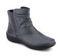 Pavers Womens Wide Fit Leather Ankle Boots Grey Size 10