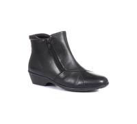 Pavers Women's Wide-Fit Leather Ankle Boots in Black | Size: 6