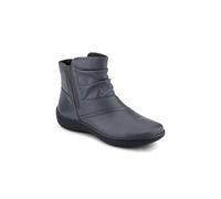 Pavers Womens Wide Fit Leather Ankle Boots Grey Size 4