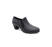 Pavers Womens Wide Fit Leather Block Heel Slip On Shoe Boots Navy Size 5