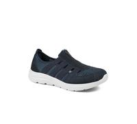 Pavers Women's Wide Fit Leather Memory Foam Trainers in Navy | Size: 6 Pavers Navy 6