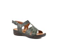 Pavers Wide Fit Leather Slingback Sandals - Khaki Size 4