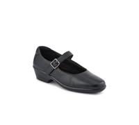 Pavers Women's Wide Fit Leather Touch-Fasten Mary Janes in Black | Size: 8 Pavers Black 8