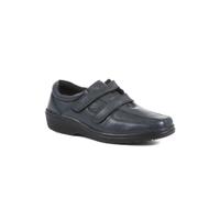 Pavers Women's Wide-Fit Leather Touch-Fasten Shoes in Navy | Size: 3.5 Pavers Navy 3.5