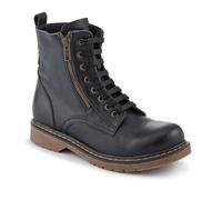 Pavers Womens Wide-Fit Leather Zip-Up Boots Black Size 5