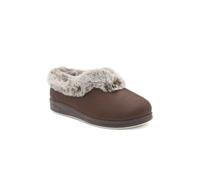 Pavers Womens Wide Fit Memory Foam Cosy Slippers Chocolate Size 4