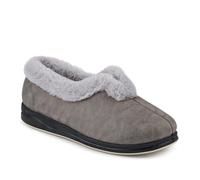 Pavers Wide Fit Memory Foam Cosy Slippers - Grey Size 3