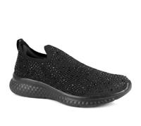 Pavers Womens Wide Fit Memory Foam Easy Step in Trainers Black Size 3