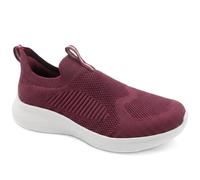 Pavers Womens Wide Fit Memory Foam Easy Step in Trainers Burgundy Size 4