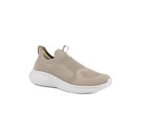 Wide Fit Memory Foam Easy Step in Trainers - Taupe Size 7
