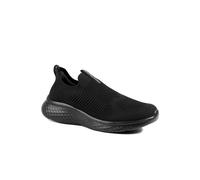 Wide Fit Memory Foam Easy Step in Trainers - Black Size 6