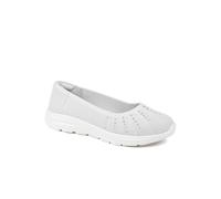 Pavers Women's Wide Fit Memory Foam Sporty Pumps in Grey | Size: 4 Pavers Grey 4
