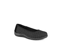 Pavers Womens Wide Fit Quilted Upper Comfort Pumps Black Size 4