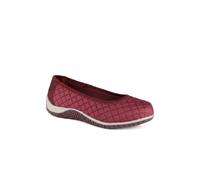 Pavers Womens Wide Fit Quilted Upper Comfort Pumps Burgundy Size 6