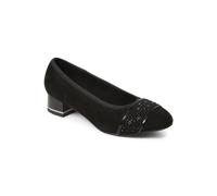Pavers Women's Wide Fit Slip On Court Shoes in Black | Size: 3