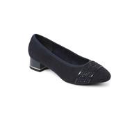 Pavers Women's Wide Fit Slip On Court Shoes in Navy | Size: 8