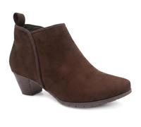 Pavers Womens Wide Fit Smart Block Heel Ankle Boots Brown Size 6