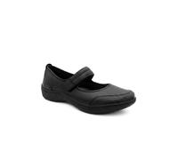 Pavers Women's Wide Fit Smart Leather Mary Jane Pumps Shoe in Black | Size: 5