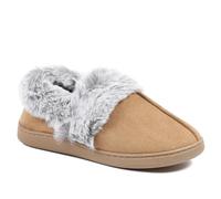 Pavers Wide Fit Soft Full Slippers - Chestnut Size 6