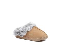 Pavers Women's Wide Fit Soft Mule Slippers in Light Brown | Size: 4 Pavers Light Brown 4
