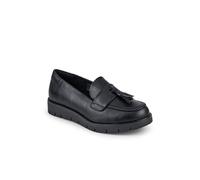 Pavers Wide Fit Tasselled Chunky Moccasins - Black Size 3