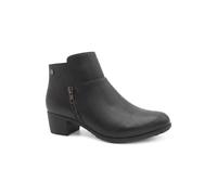 Pavers Women's Wide Fit Zip Fasten Block Heel Ankle Boots in Black | Size: 3