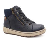 Pavers Womens Wide Fit Zip & Lace Fasten Hi-Tops Navy Size 6