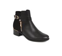 Pavers Women's Zip-Detail Heeled Ankle Boots in Black | Size: 6 Pavers Black 6