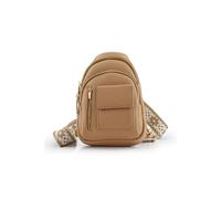 Pavers Women's Zip-Up Mini Sling Bag in Beige Pavers Beige One Size