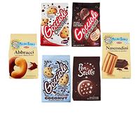Pavesi Barilla Cookie Gocciole Test Pack Chocolate Dark Coconut Biscuits + Mulino Bianco Pan di stelle Abbracci Nascondini 350g