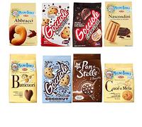 Pavesi Barilla Cookie Gocciole Test Pack Chocolate Dark Coconut Biscuits + Mulino Bianco Pan di stelle Abbracci Nascondini Cuori di Mela Batticuori 350g
