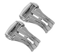Pavewood 2 Pcs 18mm Stainless Steel Deployant Watch Strap Folding Buckle Clasp for, Fosted 18mm