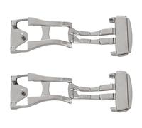 Pavewood 2pcs 18mm Stainless Steel Deployant Watch Strap Folding Buckle Clasp for, 18mm