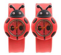 Pavewood 2X Child Boy Girl Adorable Cartoon Silicone Watch - Color: Red