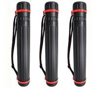 Pavewood 3 PCS Poster Tube-Telescoping Blueprint Holder Black PE Plastic Art Tube for Posters, Documents, Art, Blueprints, Expandable 28.75Inches