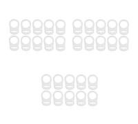 Pavewood 30 Pcs Button Silicone Ring Holder Mannequin Clip Adapter Transparent