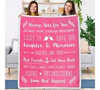 PAVILIA Best Friend Blanket, Friendship Gifts for Women Birthday Soul Sister Long Distance Bestie, Soft Cozy Sherpa Throw Blanket with Sentimental Thoughtful Quotes, BFF Stuff Gift Idea, Pink