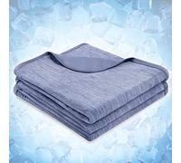 PAVILIA Cooling Blanket for Hot Sleepers, Arc-Chill Cooling Throw, Lightweight Summer Blanket for Night Sweats and Hot Flashes, Breathable Cool Blanket