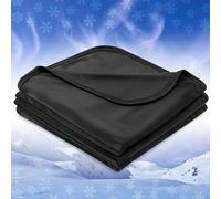 PAVILIA Cooling Blanket for Hot Sleepers, Lightweight Summer Blanket for Bed, Cooling Chill Throw Blanket for Night Sweats Absorb Heat for Adult Kids on Warm Night, Black, 60x80inch, Twin
