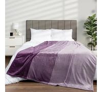 PAVILIA Flannel Fleece Ombre Throw Blanket for Couch | Super Soft Cozy Microfiber Sofa Blanket | Gradient Decorative Accent Throw, Twin Size Blanket | All Season, 60x80 Inches Purple Lavender
