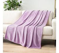 PAVILIA Fleece Blanket Single Bed Super Soft Luxury Plush Blanket Lightweight Flannel Blanket for Sofa Bed (Lavender Light Purple, 60 x 80 inches)