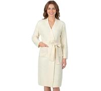 PAVILIA Premium Womens Plush Robe, Super Soft Fuzzy Bathrobe, Cozy Spa Robe with Pockets for Women, Cream, S-M