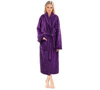 PAVILIA Premium Womens Plush Soft Robe Fluffy, Warm, Fleece Sherpa Shaggy Bathrobe, Purple, 2X/3X