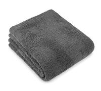 PAVILIA Super Soft Throw Blanket for Couch Fluffy Cozy Lightweight Dark Grey Blanket Fluffy Warm Knitted Blanket for Bed Sofa 60 x 80 Inch