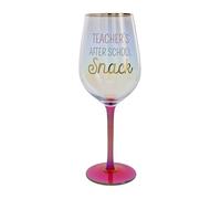 Pavilion - After School Snack - 16 Oz Stemmed Wine Glass Elementary Middle High School Gift from Student Kids