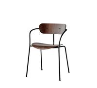 Pavilion AV2 Dining Chair w. Armrest Walnut/ Black