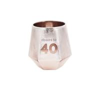 Pavilion - Cheers To 40-3 ounce Shot Glass, 40 And Fabulous Shot Glass, Milestone Birthday, 40th Wedding Anniversary, Birthday Party Decoration, Party Favor, 1 Count (Pack of 1), 2.25” x 2” x 2.5”